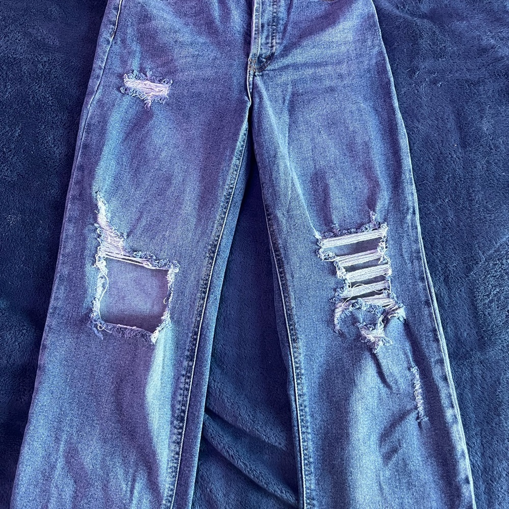 Distressed Target mom jeans